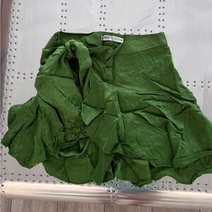 Zara Vibrant Green Mini Skirt